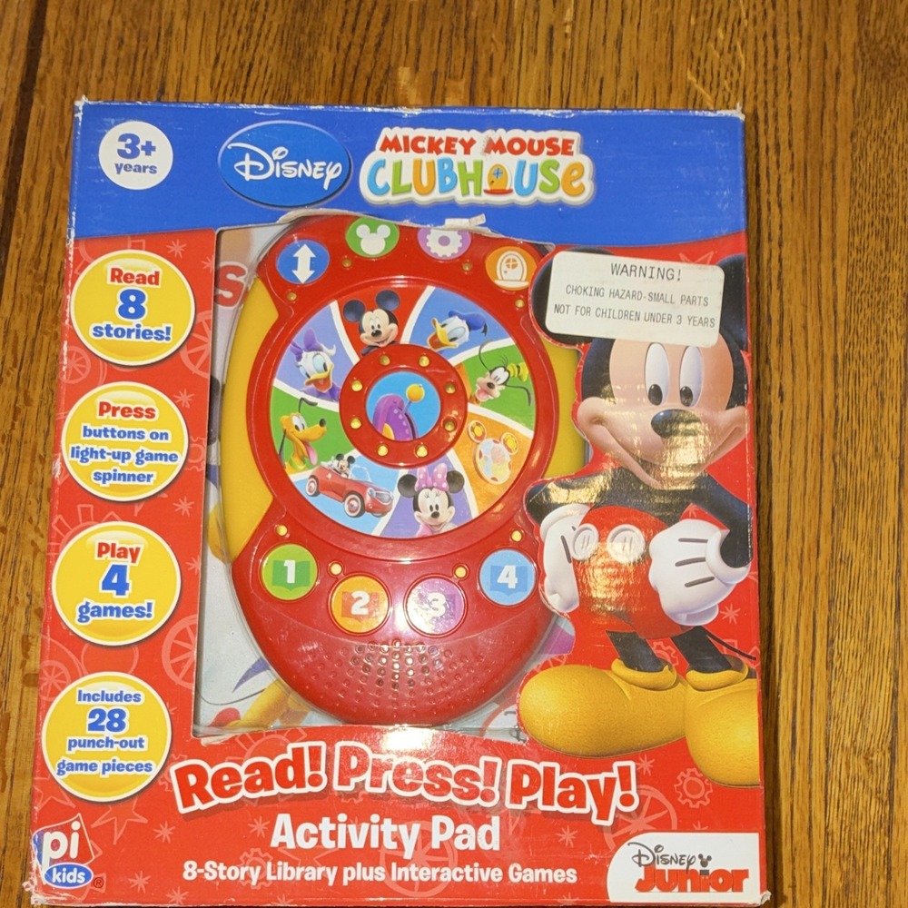 Disney Junior Mickey Mouse Clubhouse Read Press Play Activity Pad 8-Story Games